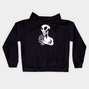 Alien Drinking Kids Hoodie